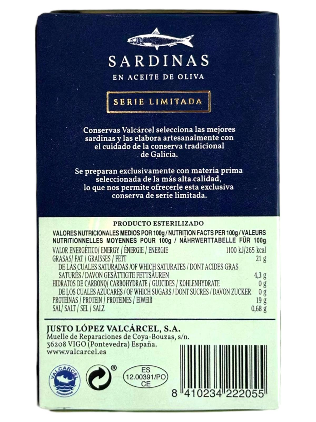 Vigilante Centenario Sardinas en Aceite de Oliva 120g