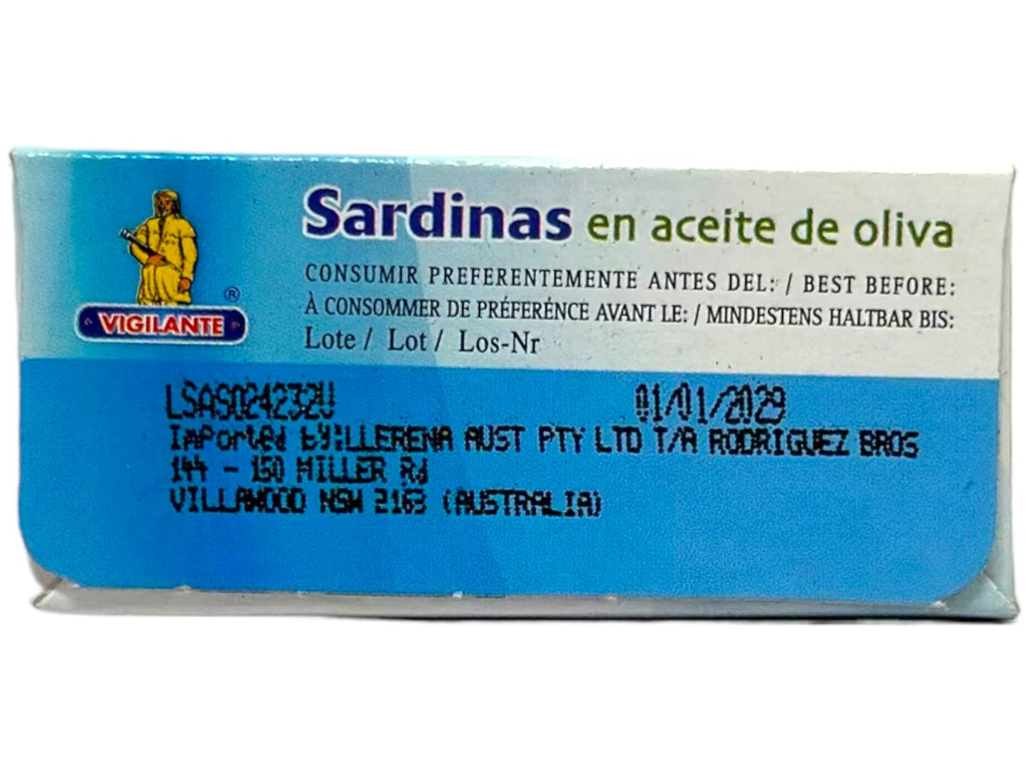 Vigilante Sardinas en Aceite De Oliva Spain - Sardines in Olive Oil 120g