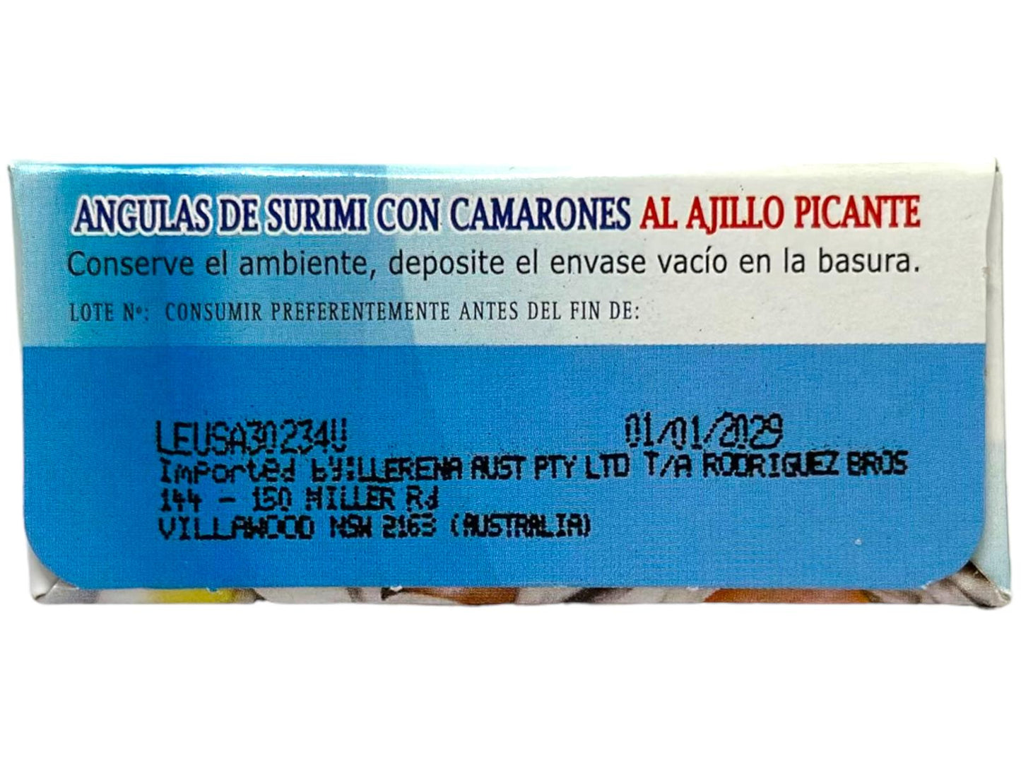 Vigilante Angulas De Surimi Con Camarones Al Ajillo Picante - Eel broods of Surimi In Hot Garlic Sauce with Prawns 110g