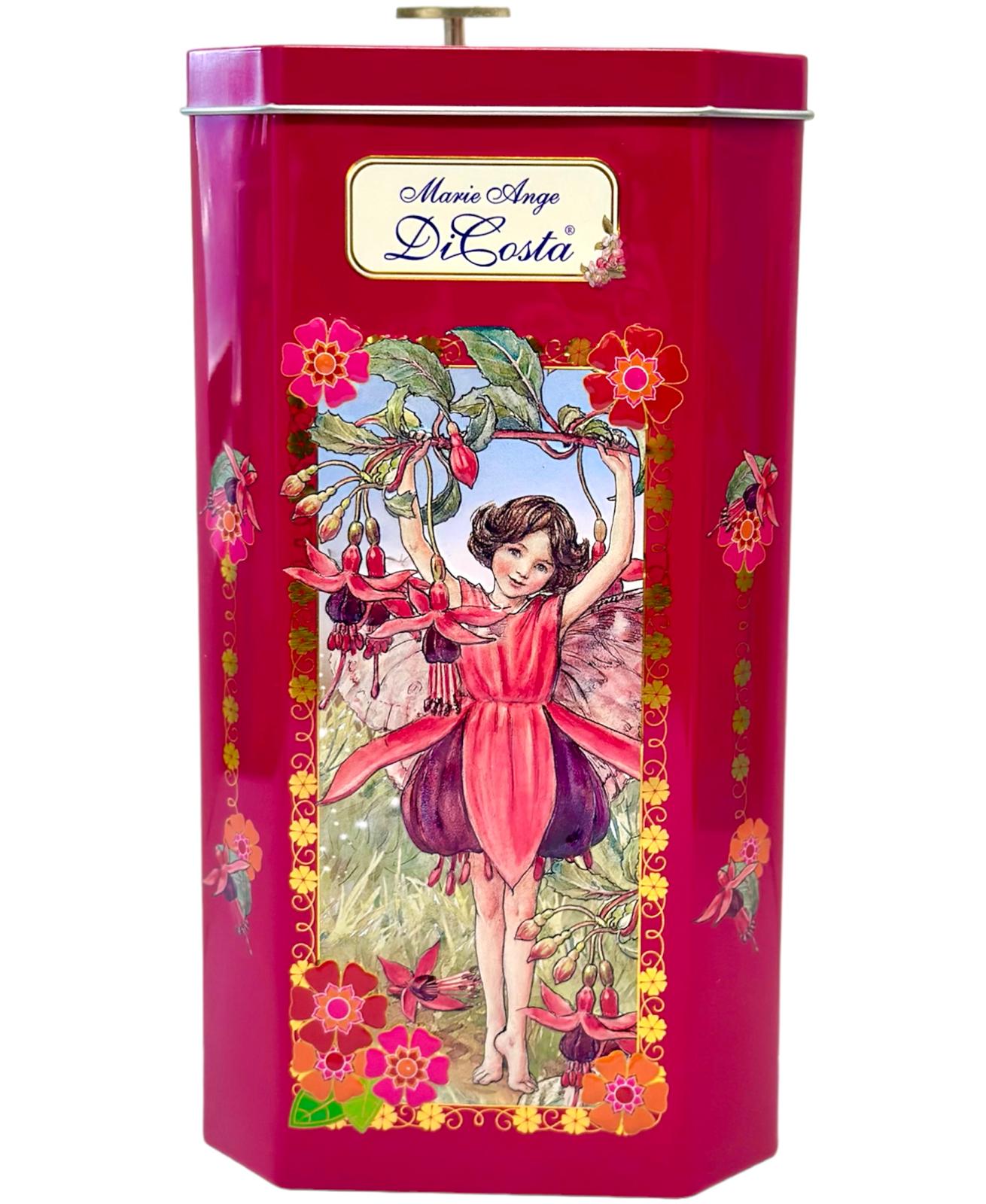Marie Ange di Costa Italian Music Box Empty Decorative Tin —Octagonal in Crimson