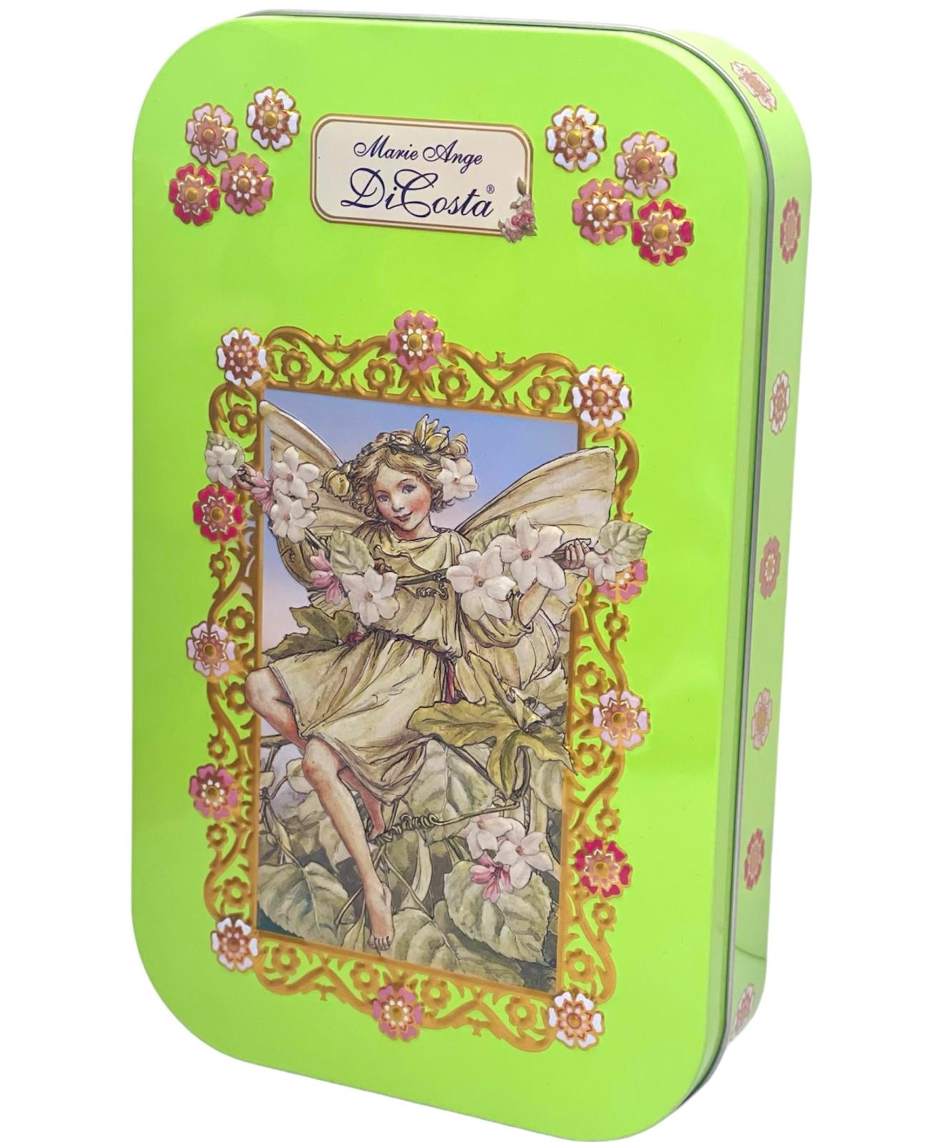 Marie Ange di Costa Flower Fairy Empty Decorative Tin —Il Bellezza in Lime