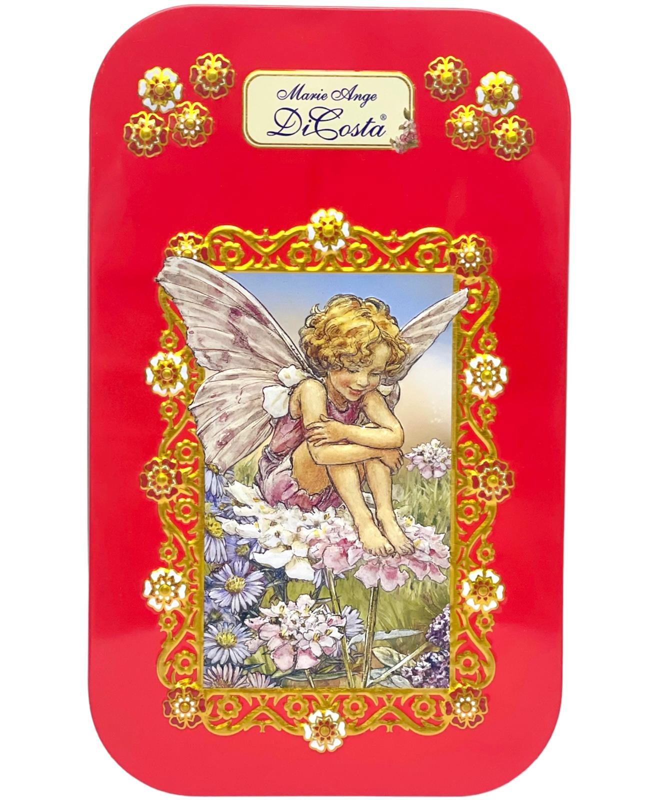 Marie Ange di Costa Flower Fairy Empty Decorative Tin —Il Bellezza in Red