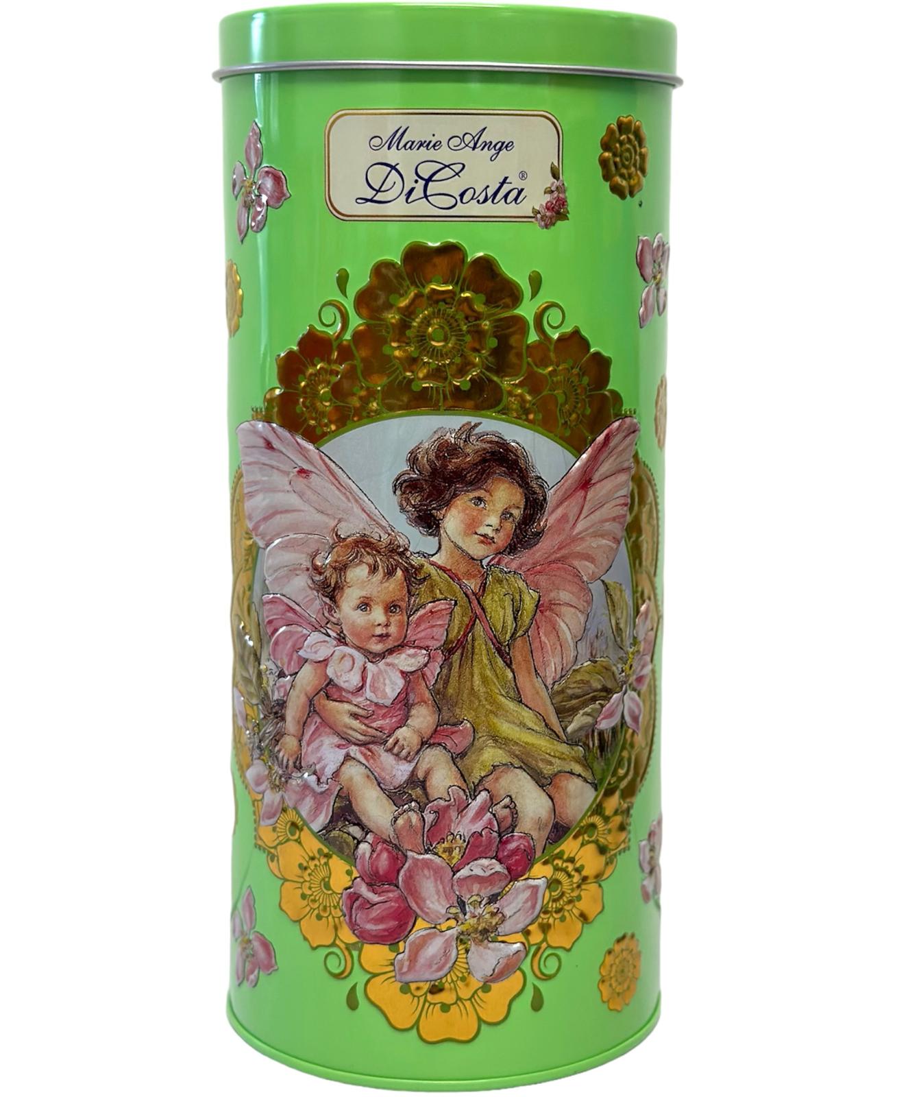 Marie Ange di Costa Italian Flower Empty Decorative Gift Tin —Il Cannocchiale in Lime