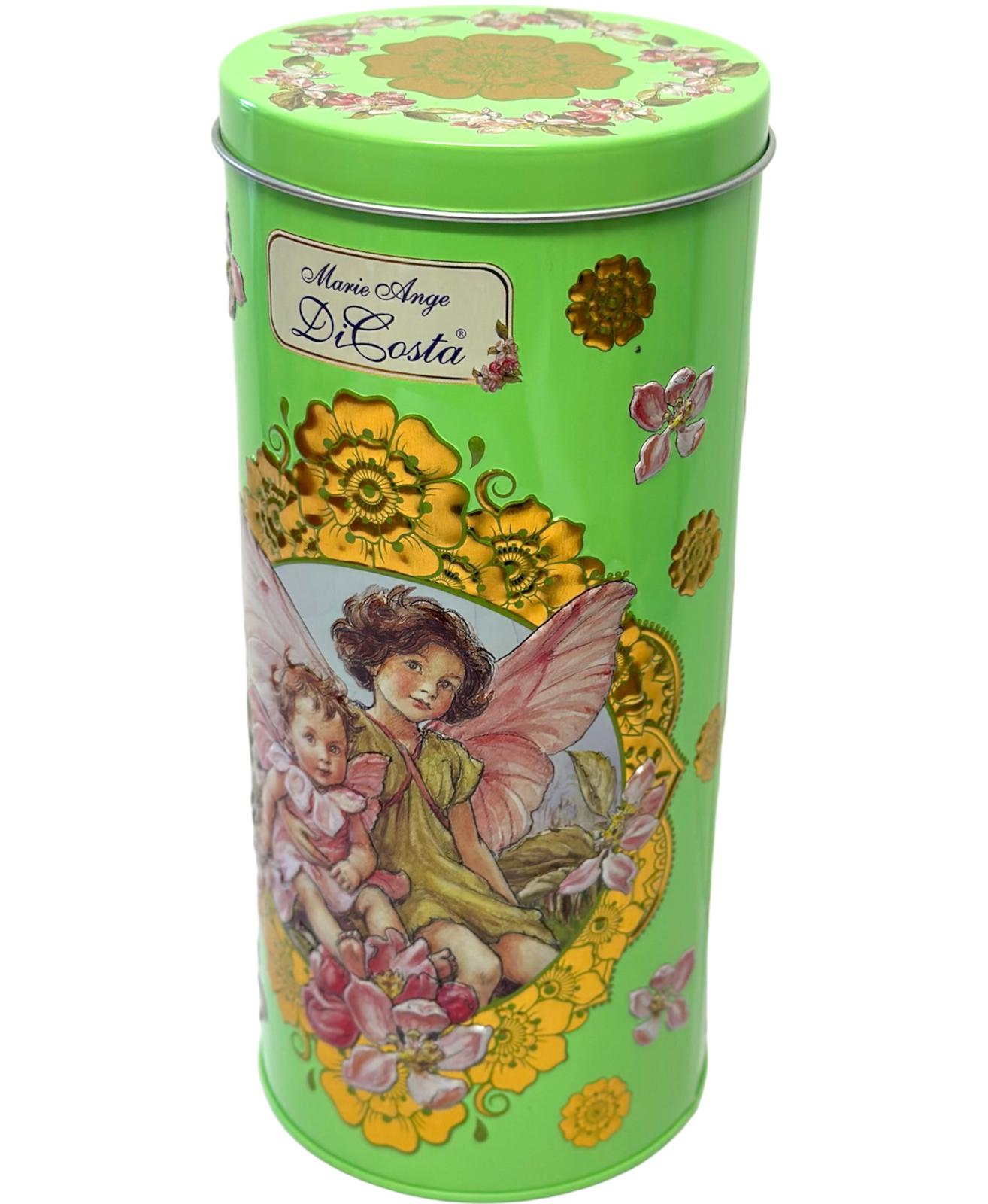 Marie Ange di Costa Italian Flower Empty Decorative Gift Tin —Il Cannocchiale in Lime