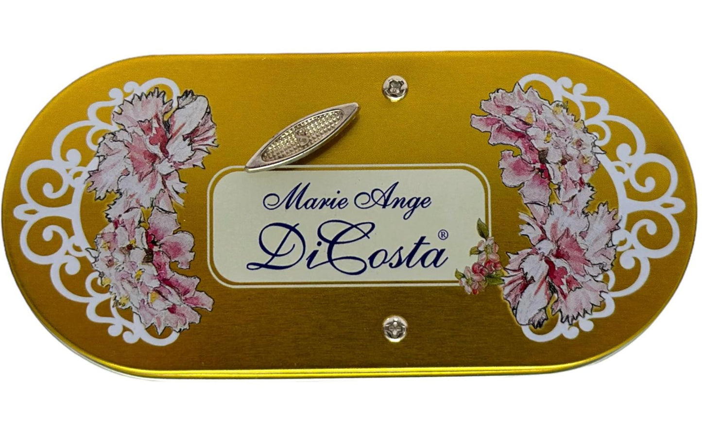 Marie Ange di Costa Flower Fairy Music Box Empty Decorative Tin —La Visiera in Ruby
