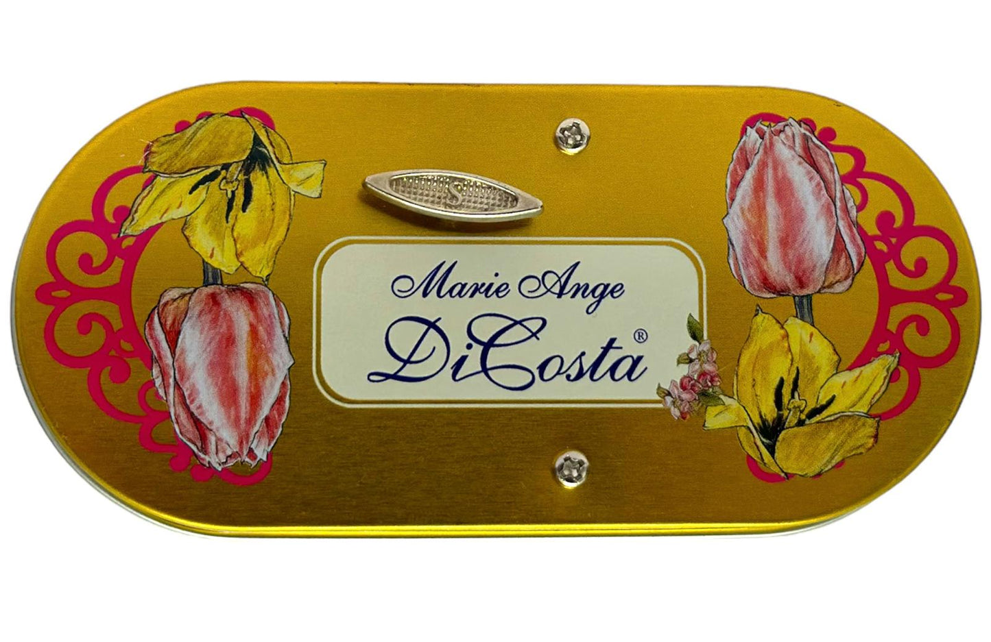 Marie Ange di Costa Flower Fairy Music Box Empty Decorative Tin —La Visiera in Rose