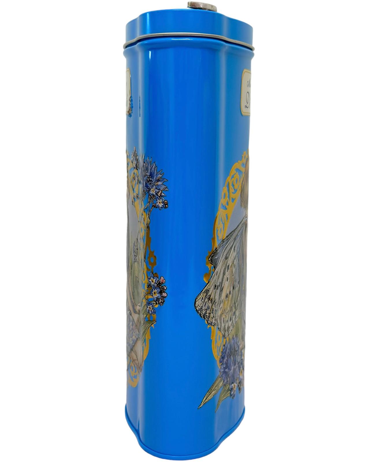 Marie Ange di Costa Flower Fairy Music Box Empty Decorative Tin--Diamond in Sky Blue