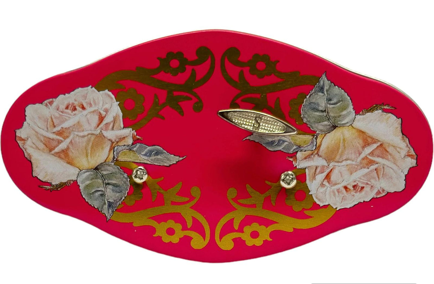 Marie Ange di Costa Flower Fairy Music Box Empty Decorative Tin--Diamond in Rose