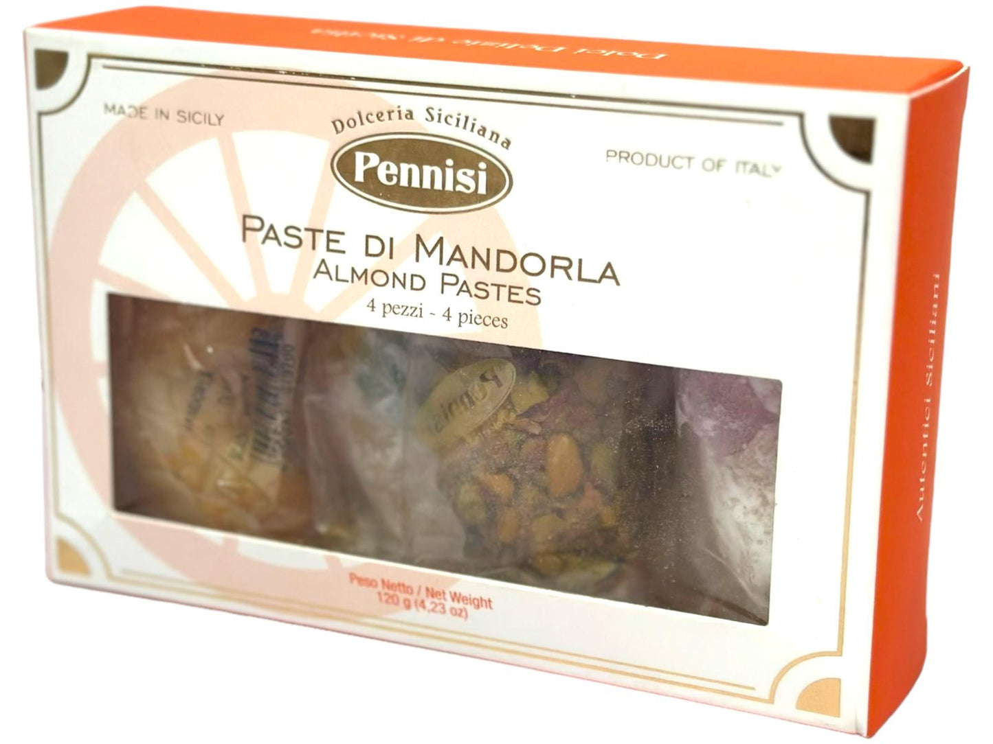 Pennisi Paste DI Mandorla Sicilian Mixed Almond Biscuits 120g- 3 Pack- 360g Total