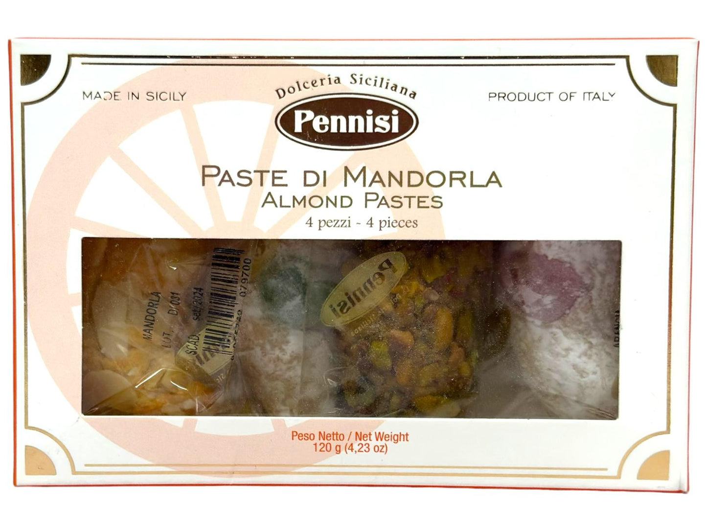 Pennisi Paste DI Mandorla Sicilian Mixed Almond Biscuits 120g- 3 Pack- 360g Total
