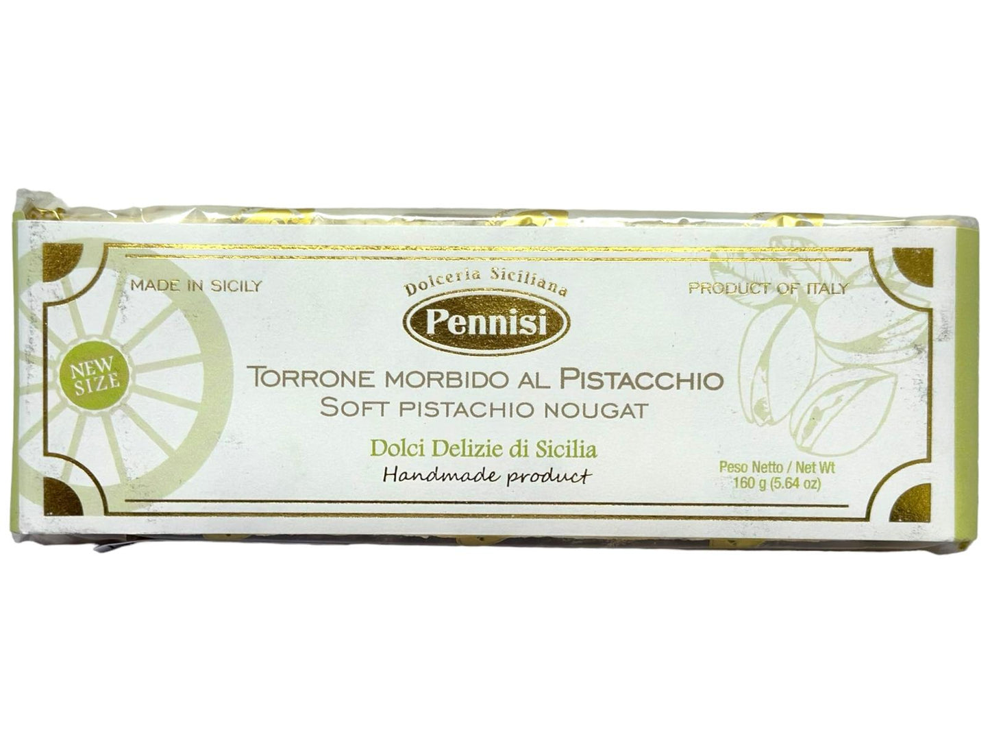 Pennisi Torrone Morbido Al Pistachio Soft Pistachio Nougat 160g (Best Before 31-01-2025)