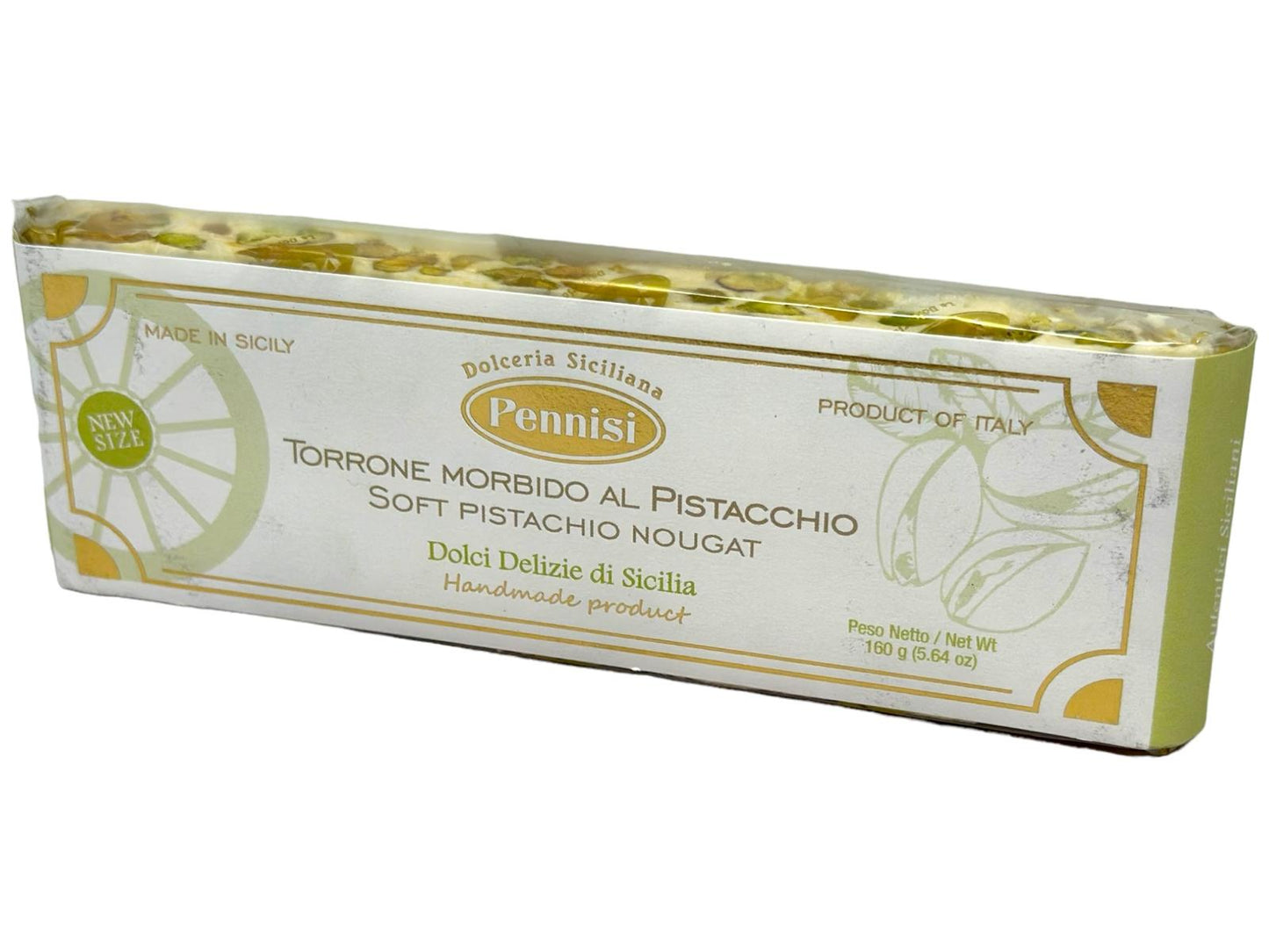 Pennisi Torrone Morbido Al Pistachio Soft Pistachio Nougat 160g (Best Before 31-01-2025)