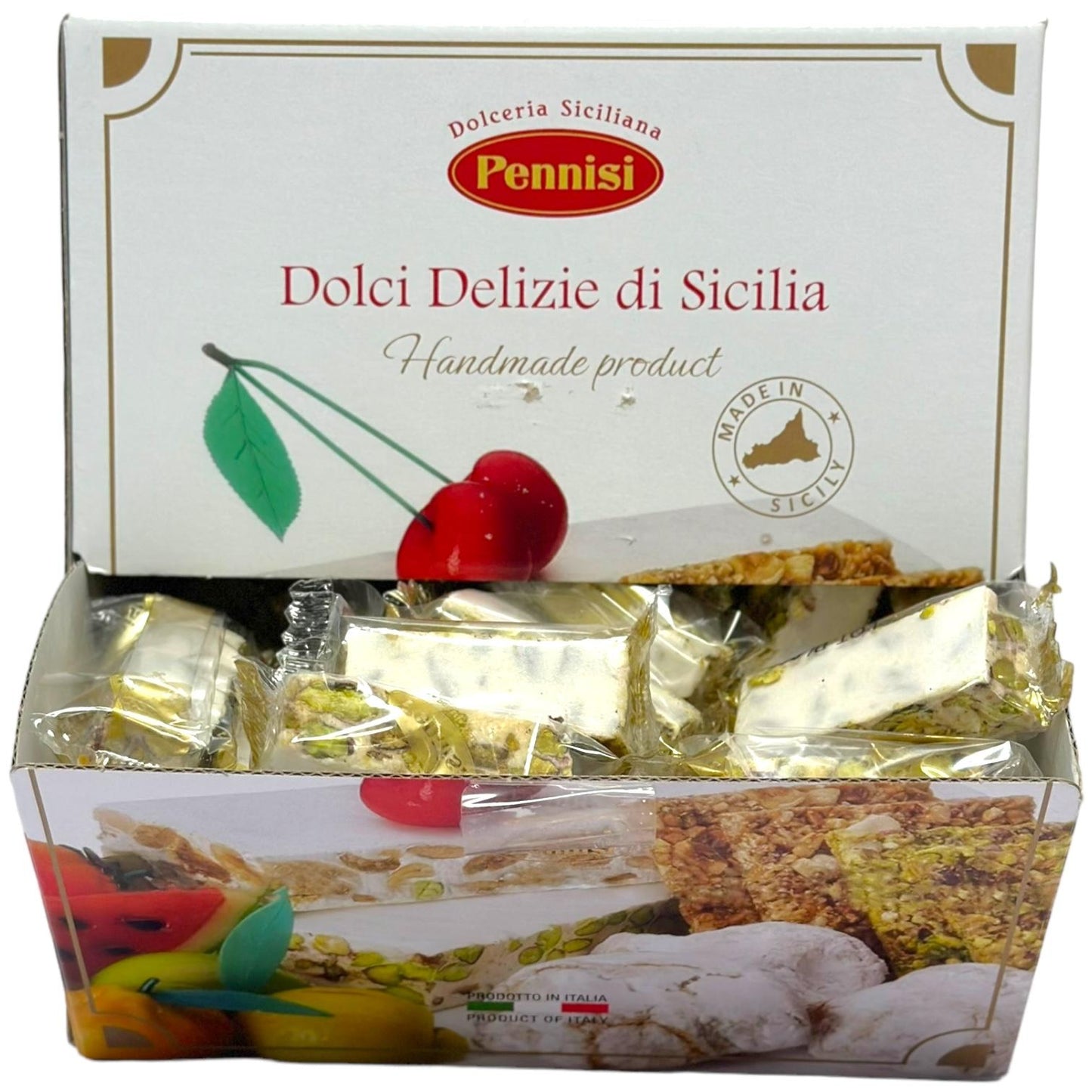 Pennisi Espositore Torrone Morbido Alle Pistacchio Display Box Soft Nougat With Pistachio 1.5kg (Best Before 31-01-2025)