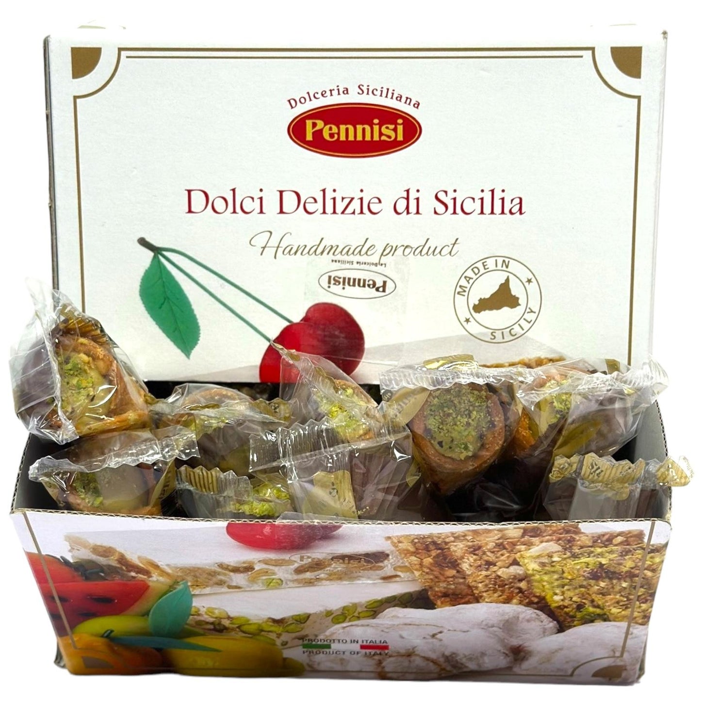 Pennisi Espositore Pistacchio Cannoli Display Box Italian Pistachio Filled Cannolis 1.5kg (Best Before 31-01-2025)