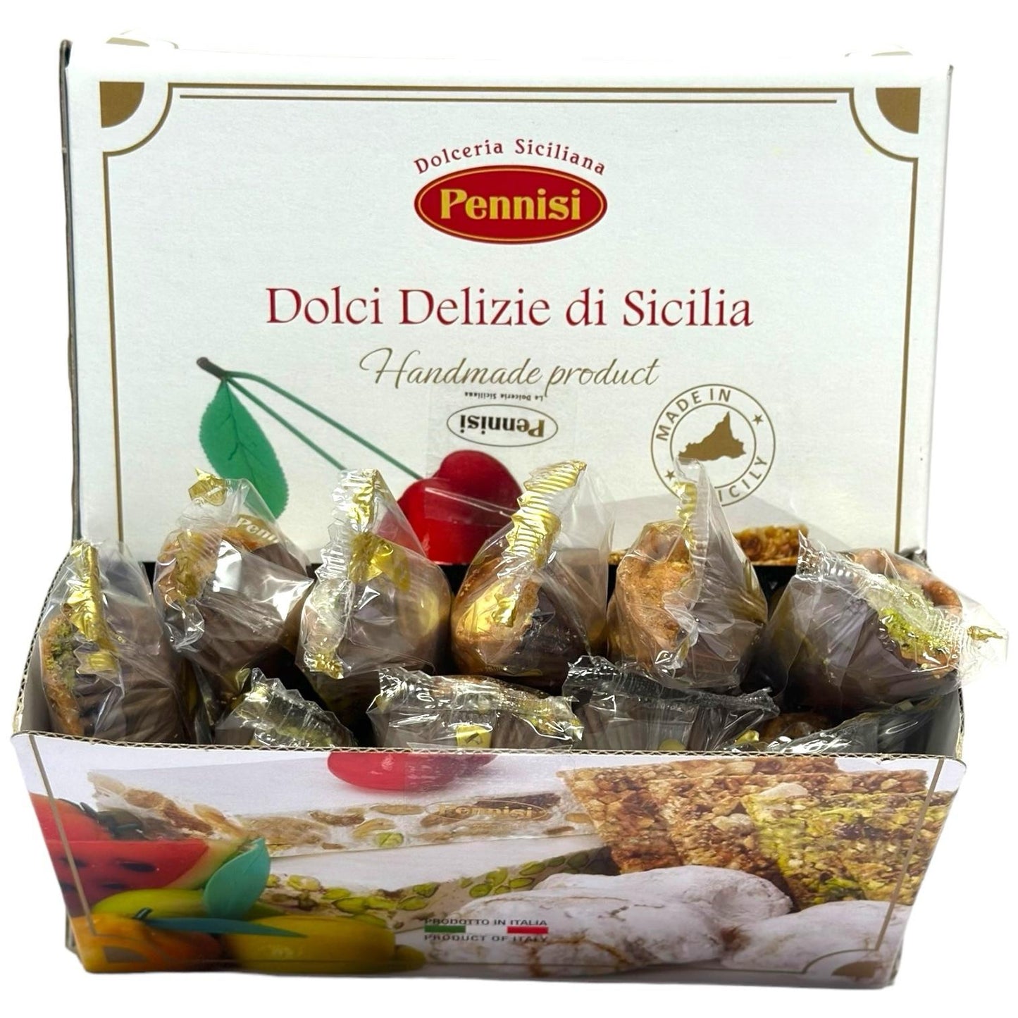 Pennisi Espositore Cannoli Display Box Italian Mixed Filled Cannolis 1.5kg (Best Before 31-01-2025)