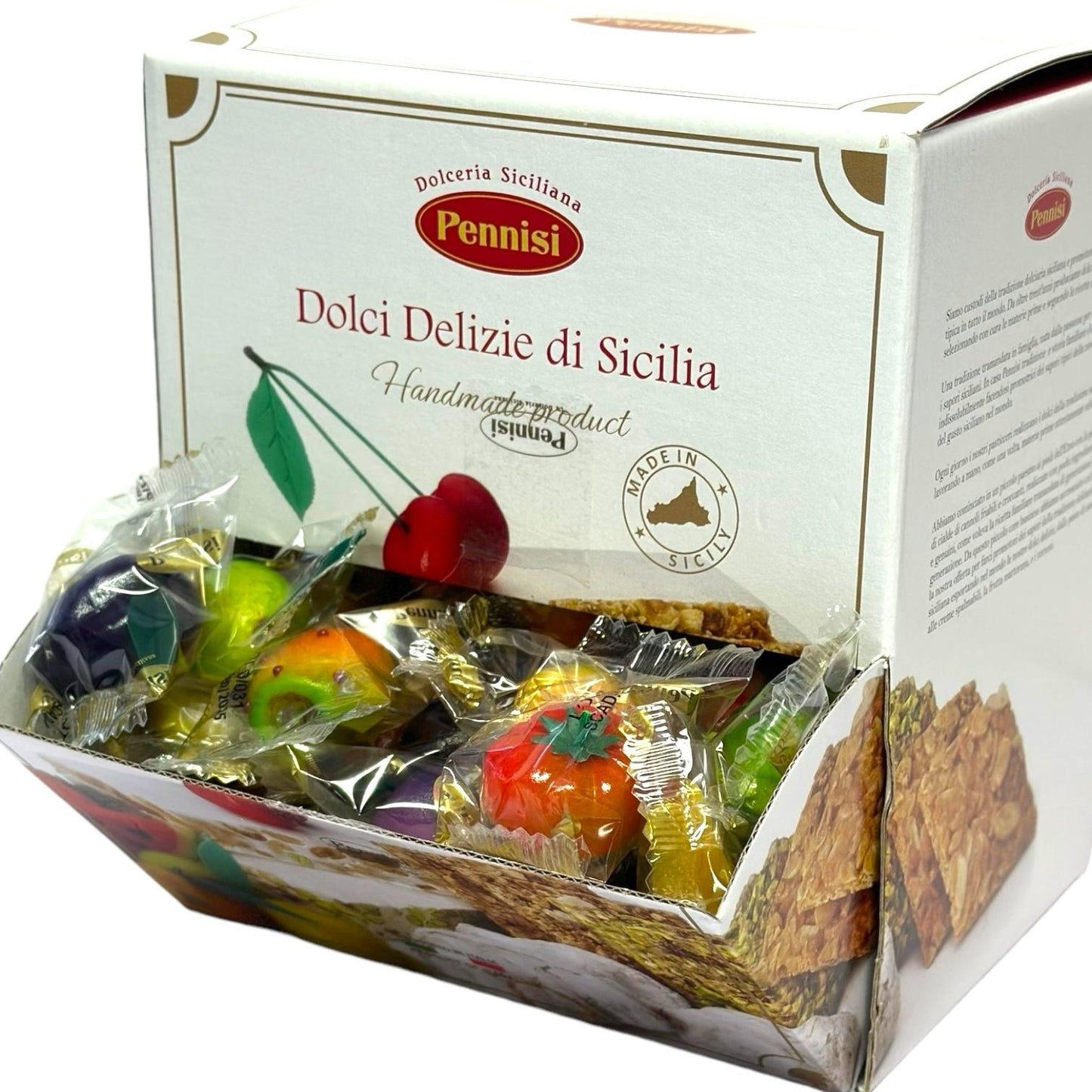 Pennisi Espositore Frutta Di Marzapane Display Box Italian Marzipan Fruit 1.5kg (Best Before 31-01-2025)