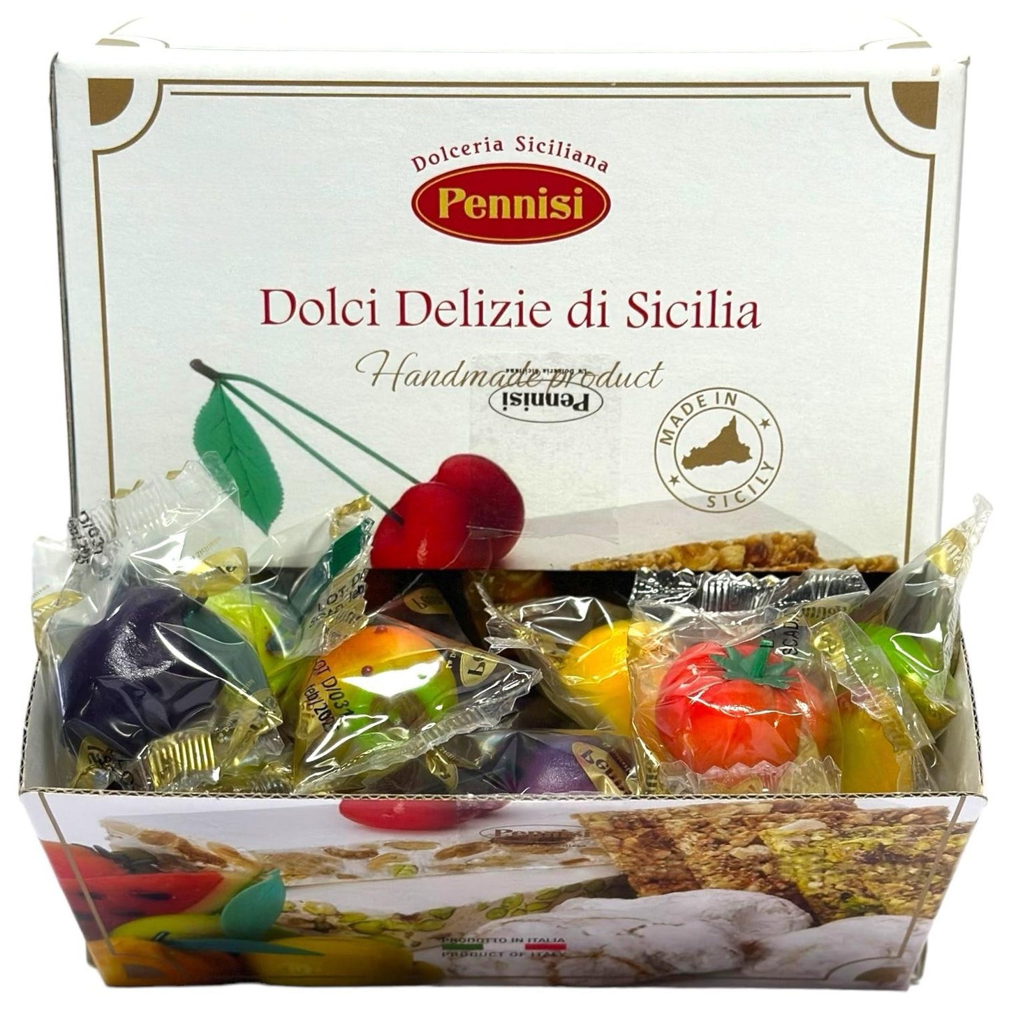 Pennisi Espositore Frutta Di Marzapane Display Box Italian Marzipan Fruit 1.5kg (Best Before 31-01-2025)