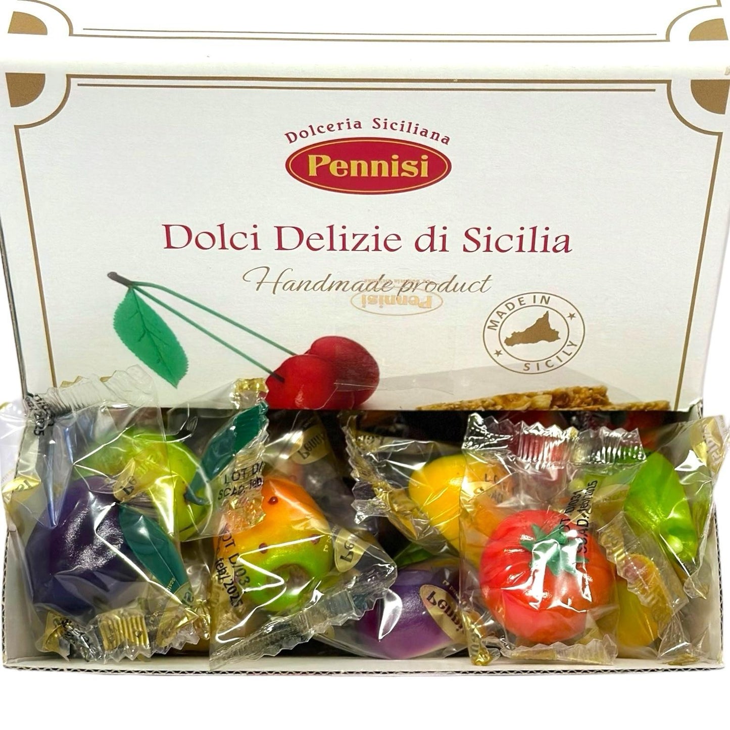Pennisi Espositore Frutta Di Marzapane Display Box Italian Marzipan Fruit 1.5kg (Best Before 31-01-2025)