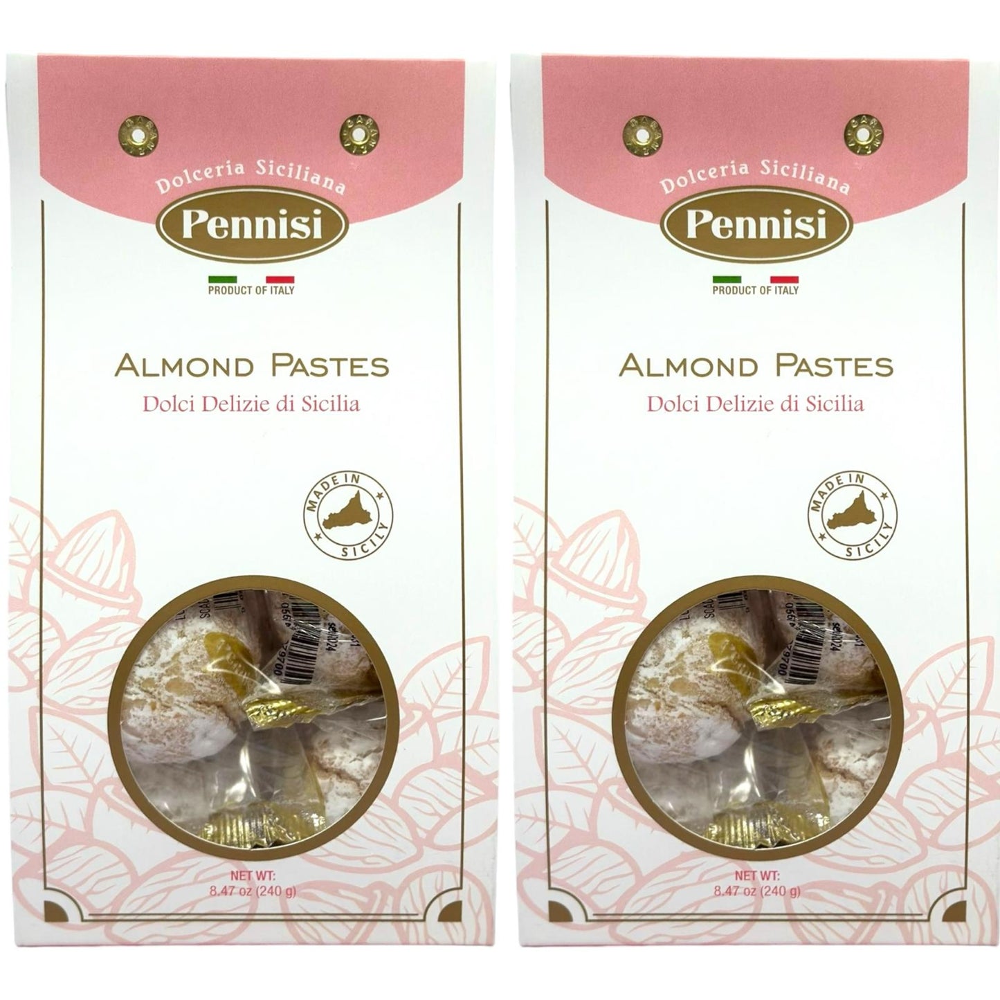 Pennisi Paste di Mandorla Almond Paste Biscuits 240g Twin Pack- 480g Total (Best Before 31-01-2025)