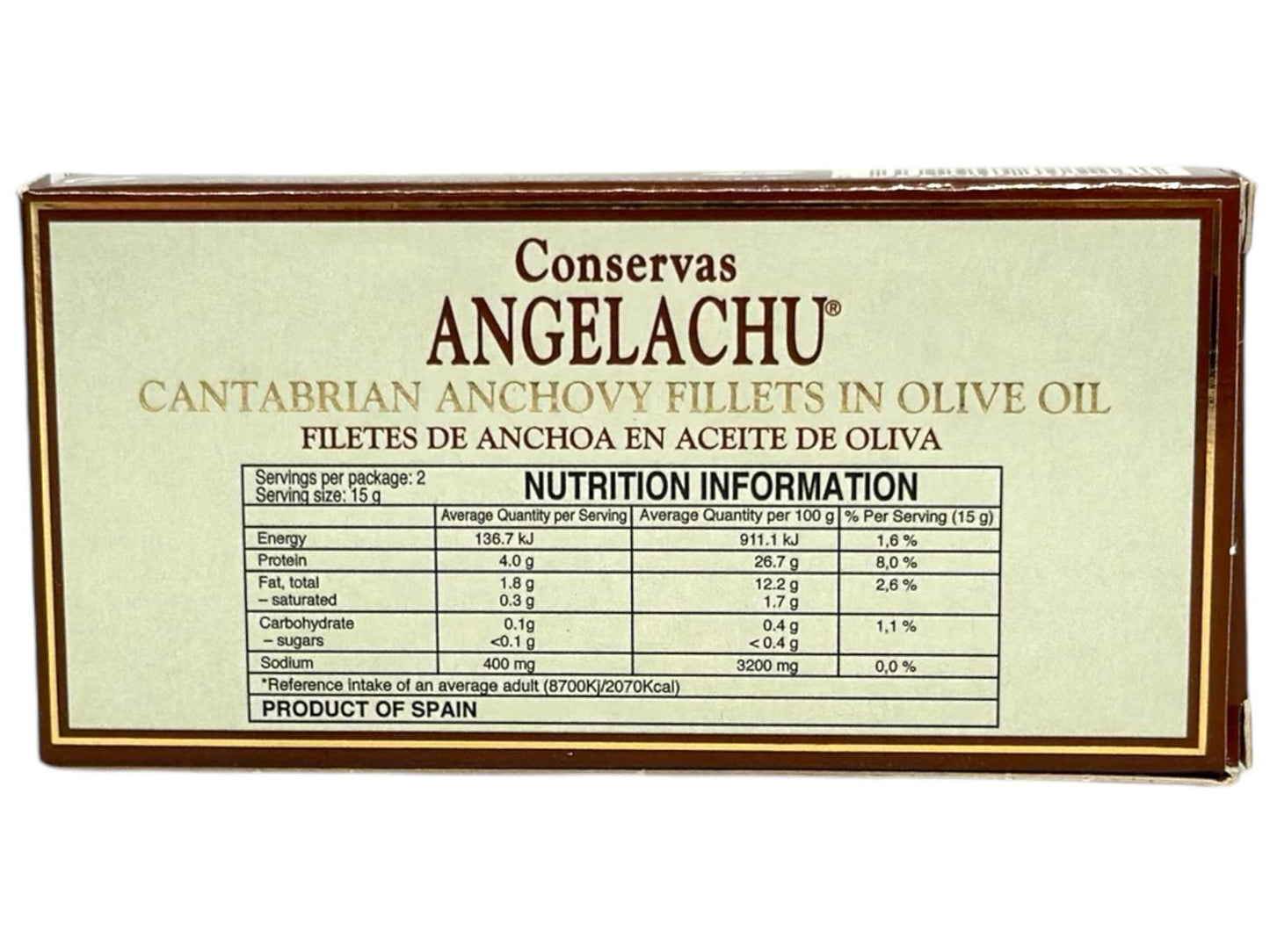 IN STORE ONLY Angelachu Filetes de Anchoa Del Cantabrico 50g (Best Before 04-03-2026)