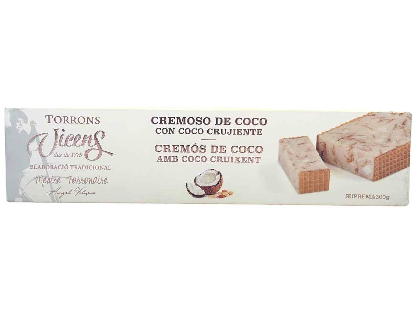 Vicens Cremoso De Coco Con Coco Crujiente Creamy Coconut With Crunchy Coconut 300g (Best Before 01-06-2025)