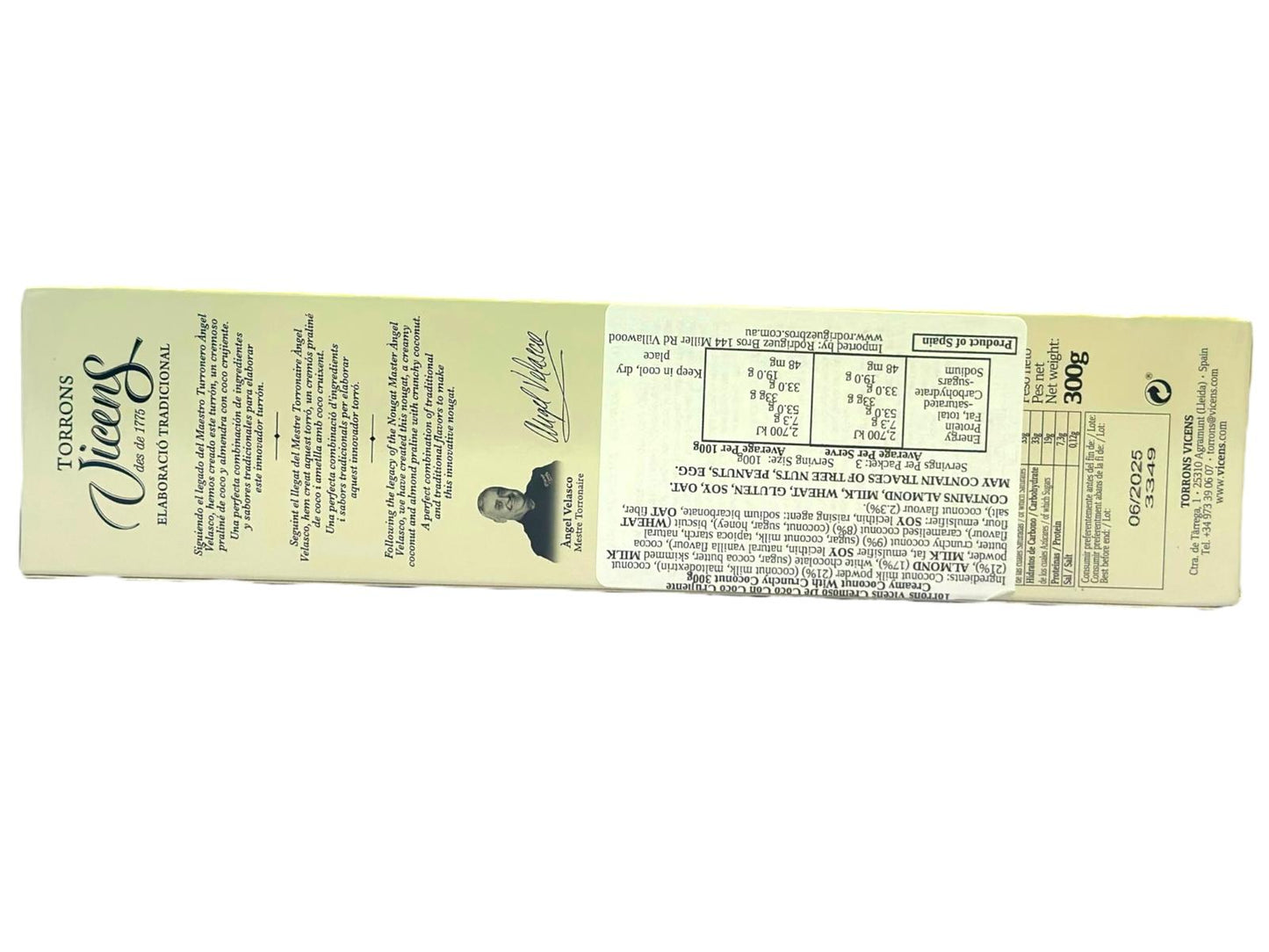Vicens Cremoso De Coco Con Coco Crujiente Creamy Coconut With Crunchy Coconut 300g (Best Before 01-06-2025)