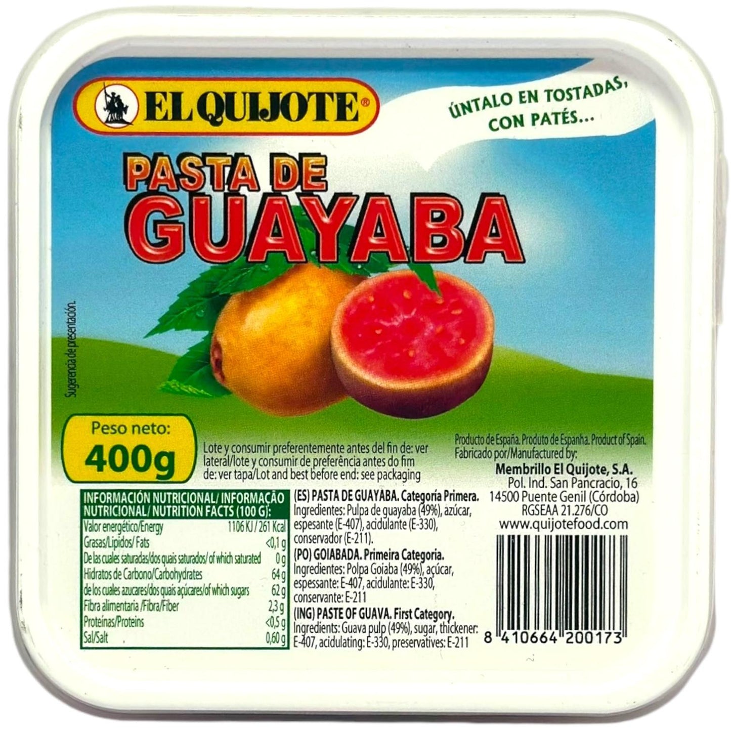 El Quijote - Pasta de Guayaba Membrillo - Quince 400g (Best Before 19-01-2028)