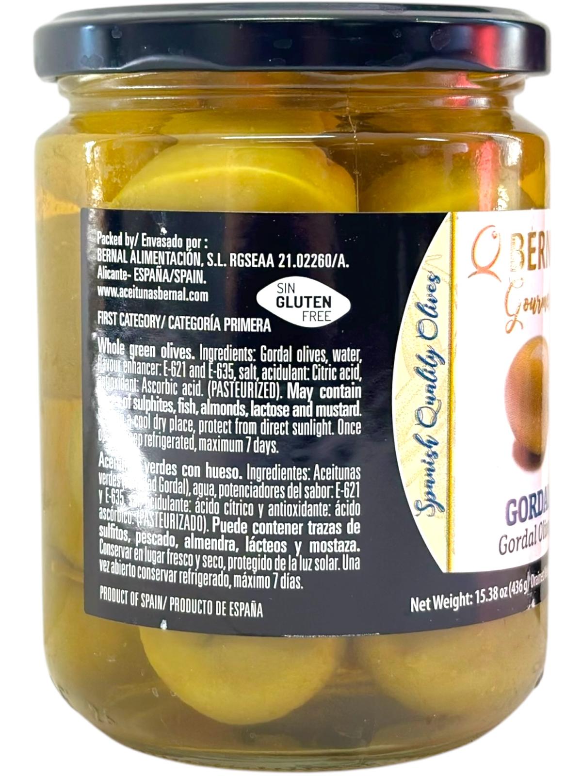 Bernal Gourmet Gordal Olives 436g (Best Before 03-12-2028)