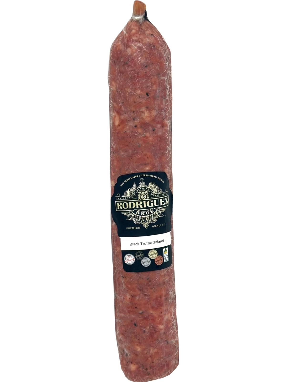 Truffle Salami Approx 400g random weight packet. Regular price $20.00 AUD (You are guaranteed to receive at least 385g of product, equivalent price of $53.33 per kg.)