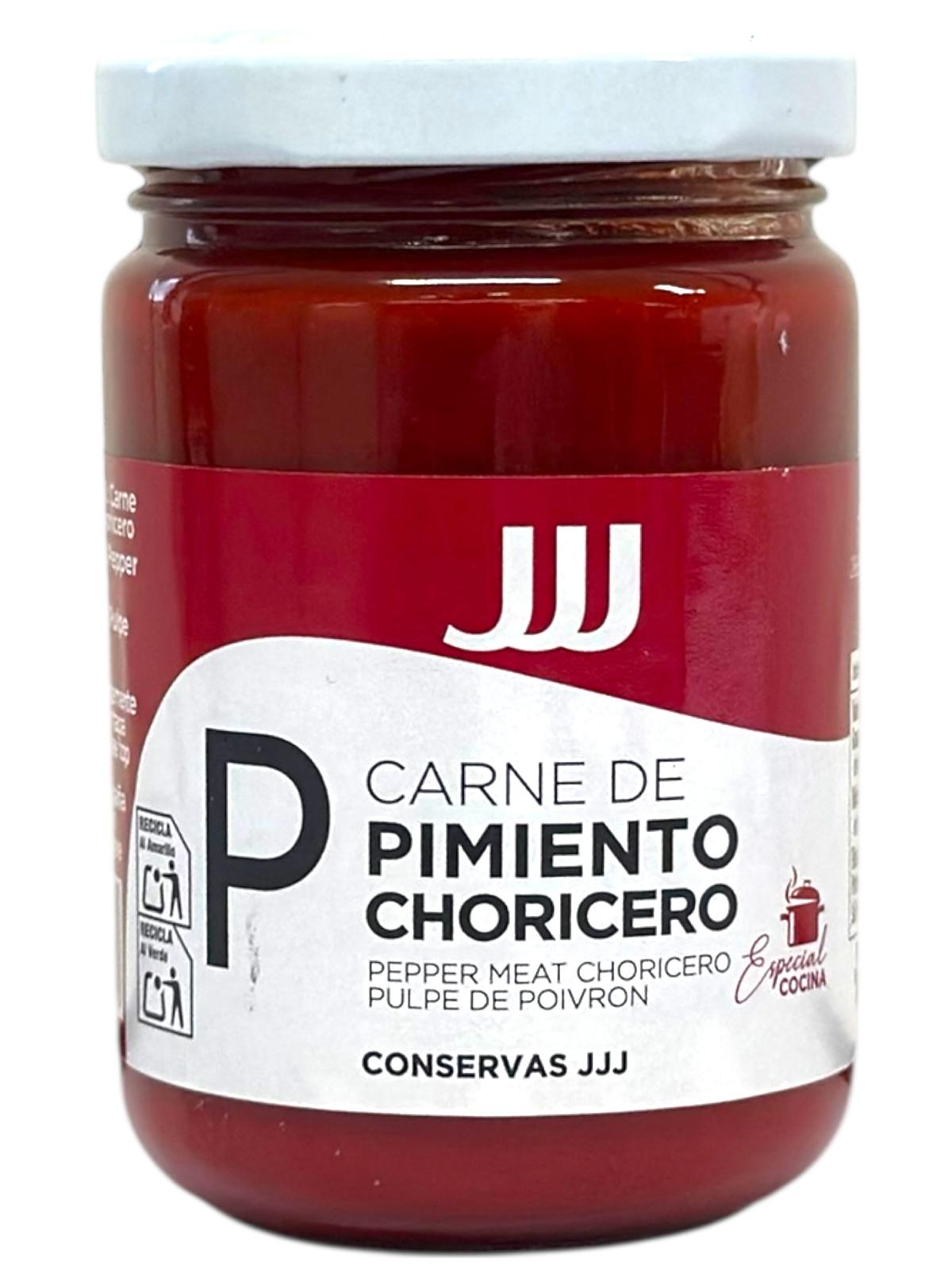 JJJ Carne de Pimiento Choricero Pepper Meat Choricero Pulpe de Poivron 125g (Best Before 31-05-2029)