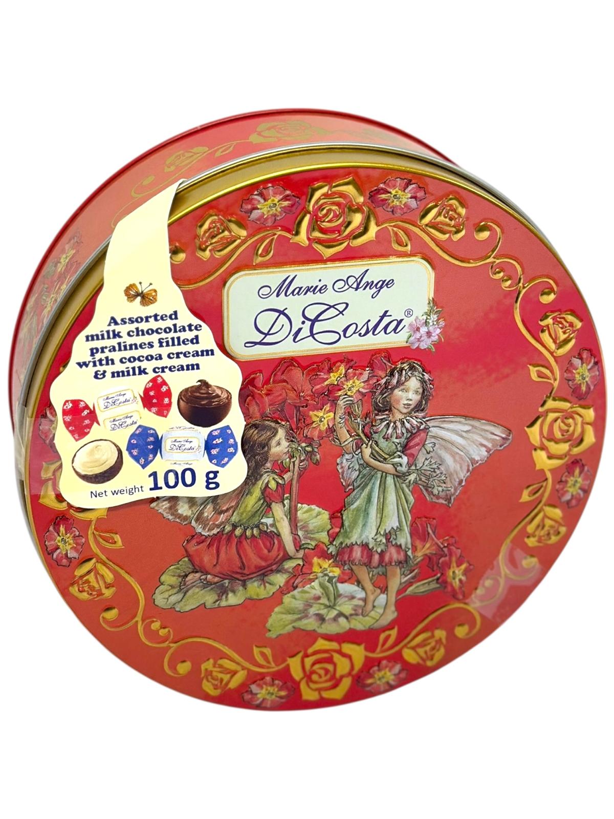 Marie Ange di Costa Flower Fairy Italian With Italian Praline Chocolates Filled with cocoa cream & milk cream —Il Girotondo in Red 100g (Best Before 31-12-2026)