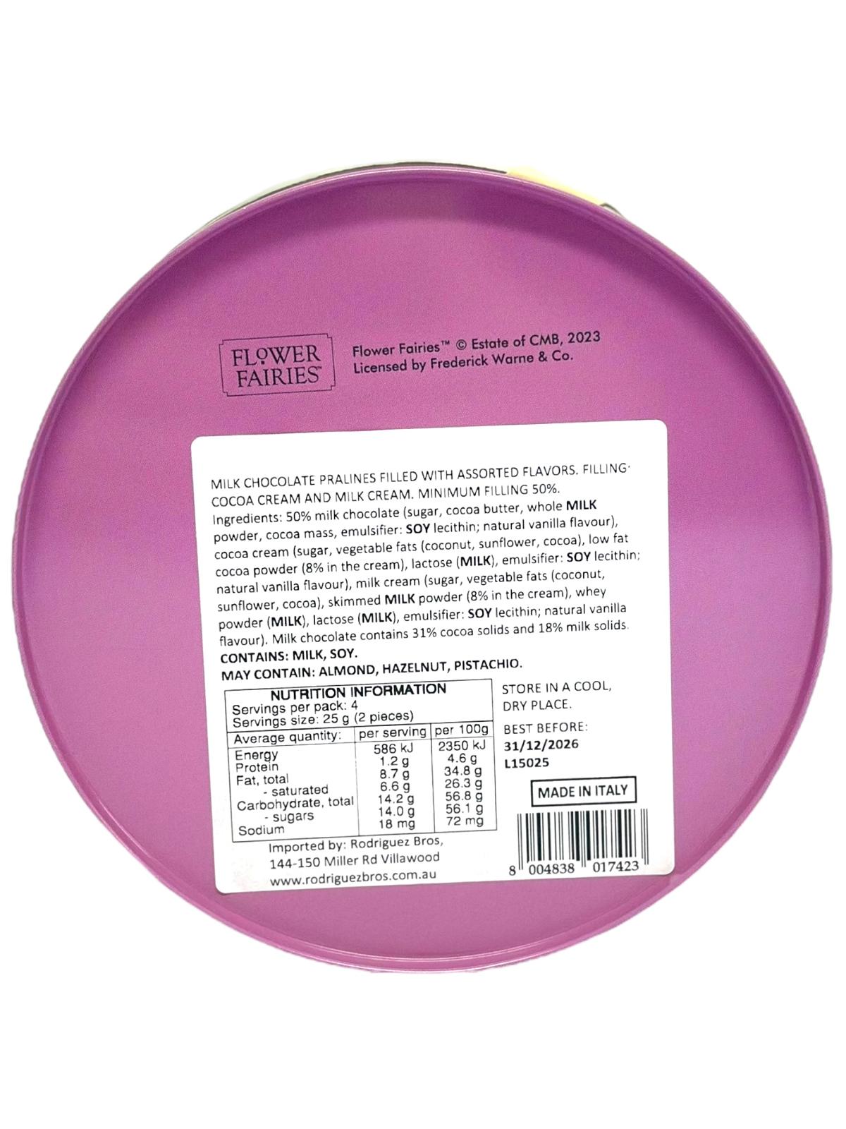 Marie Ange di Costa Flower Fairy Italian With Italian Praline Chocolates Filled with cocoa cream & milk cream —Il Girotondo in Pink 100g (Best Before 31-12-2026)