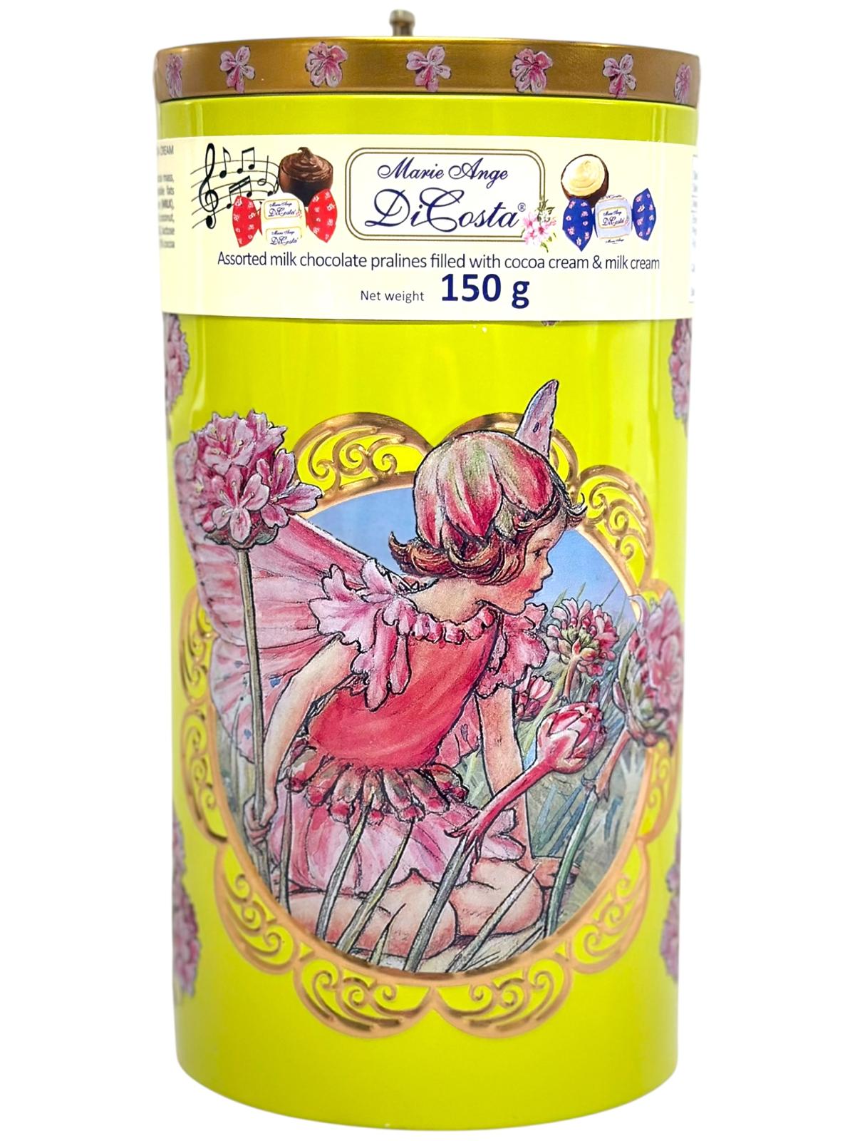Marie Ange di Costa Flower Fairy Music Box With Italian assorted chocolates pralines—Il Fantasia in Yellow 150g (Best Before 31-12-2026)