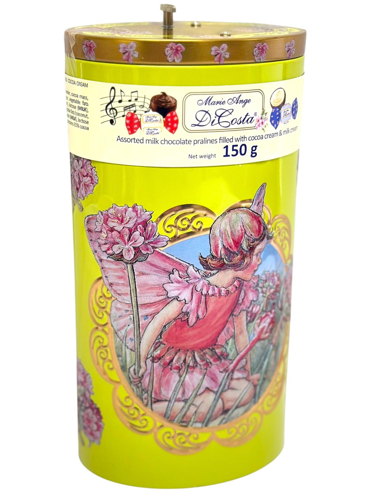 Marie Ange di Costa Flower Fairy Music Box With Italian assorted chocolates pralines—Il Fantasia in Yellow 150g (Best Before 31-12-2026)