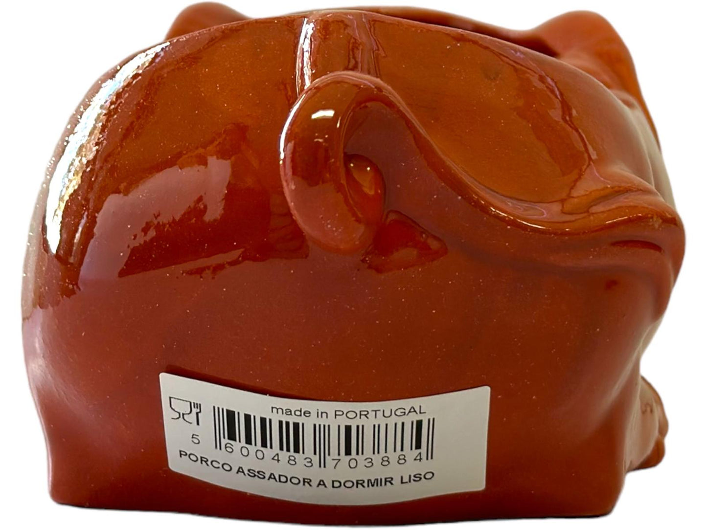 Edgar Picas Porco Assador A Dormir Liso Portuguese Terracotta Sleeping Pig 33cm x 12cm x 7cm