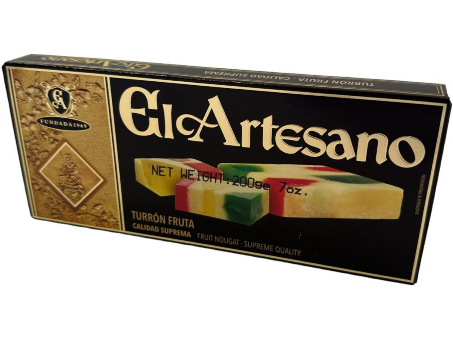 El Artesano Turron De Fruta Fruit Marzipan Nougat 200g (Best Before 30-07-2026)
