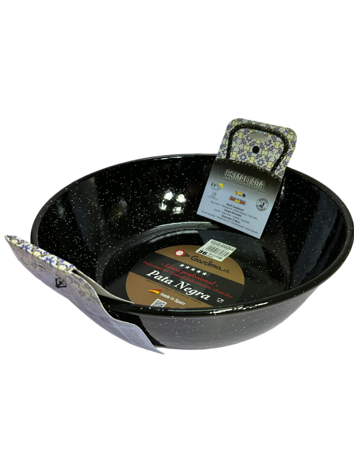 Garcima Pata Negra Sarten Honda Con Asas Esmaltada 36cm