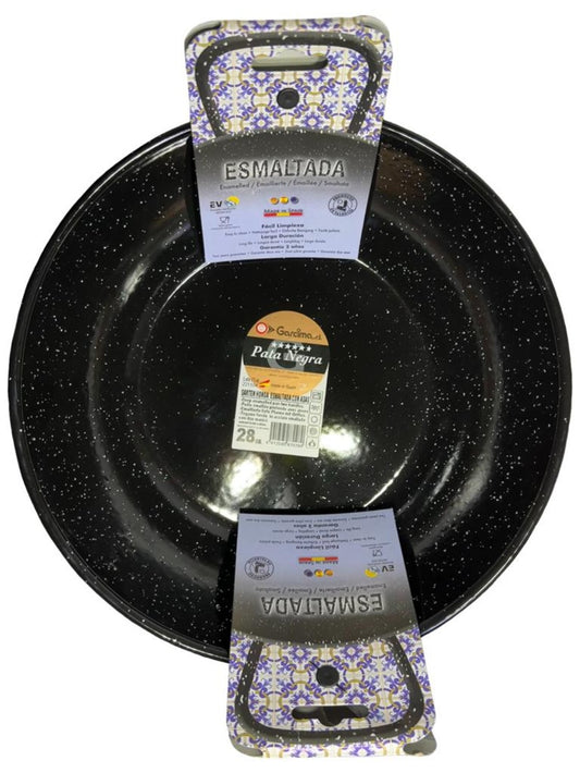 Garcima Pata Negra Sarten Honda Esmaltada con asas Spanish Deep Enamelled Pan 28cm