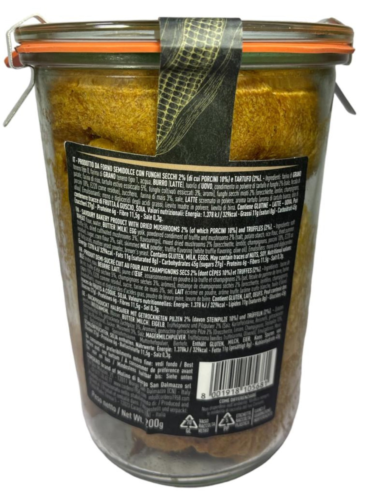 Cordero Panettone Tartufo e Funghi Savoury Italian Cake with Truffle and Porcini 200g