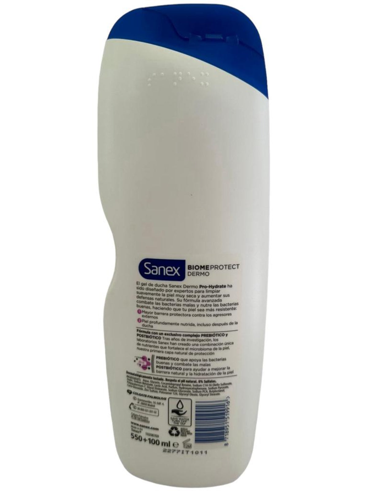Sanex Spanish Pro Hydrate Shower Gel 550+ 100ml