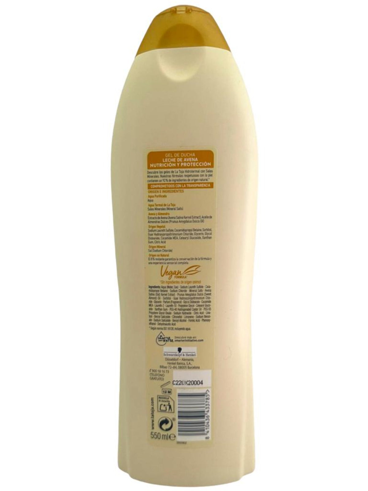 La Toja Oat Milk Shower Gel 550ml