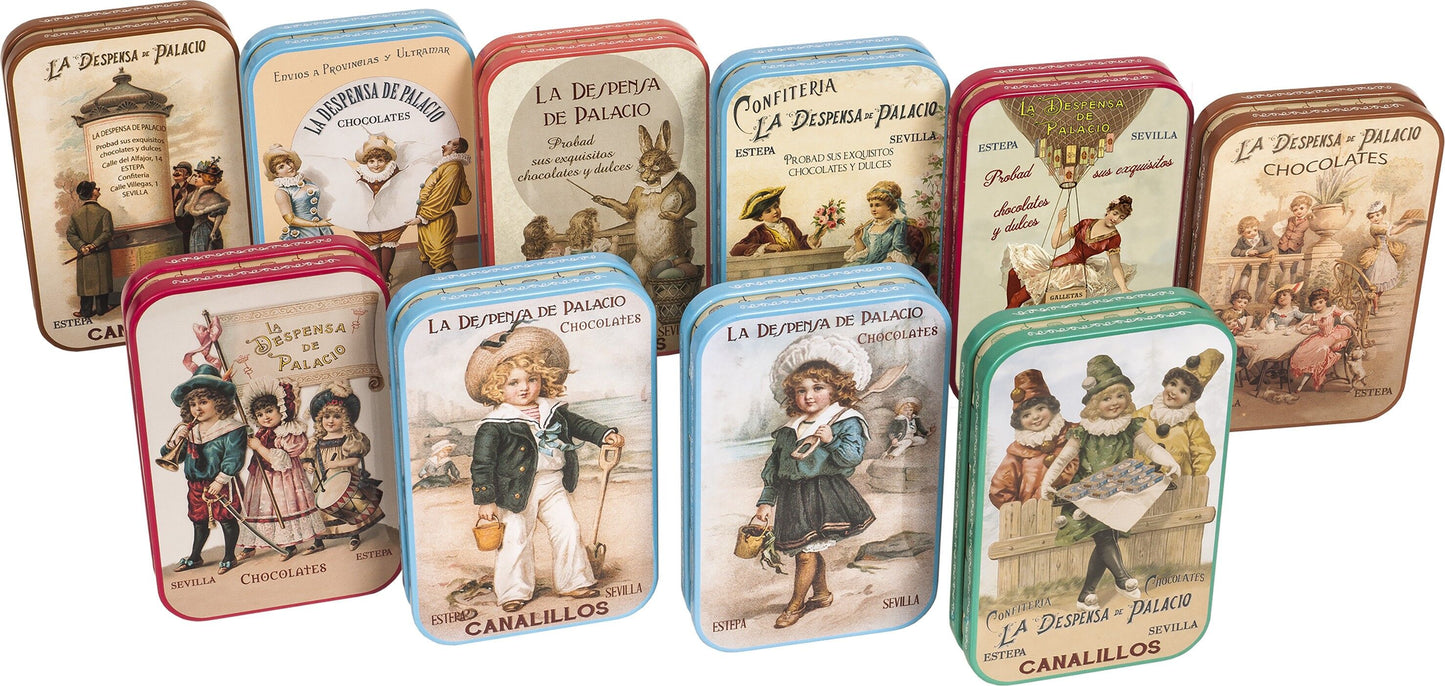 La Despensa de Palacio Canalillos Spanish Chocolate Cigars in Decorative Tin—La Chica de la Costa 65g