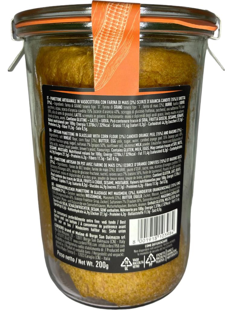 Cordero Panettone Arancia e Uvetta Orange and Raisin Italian Cake 200g