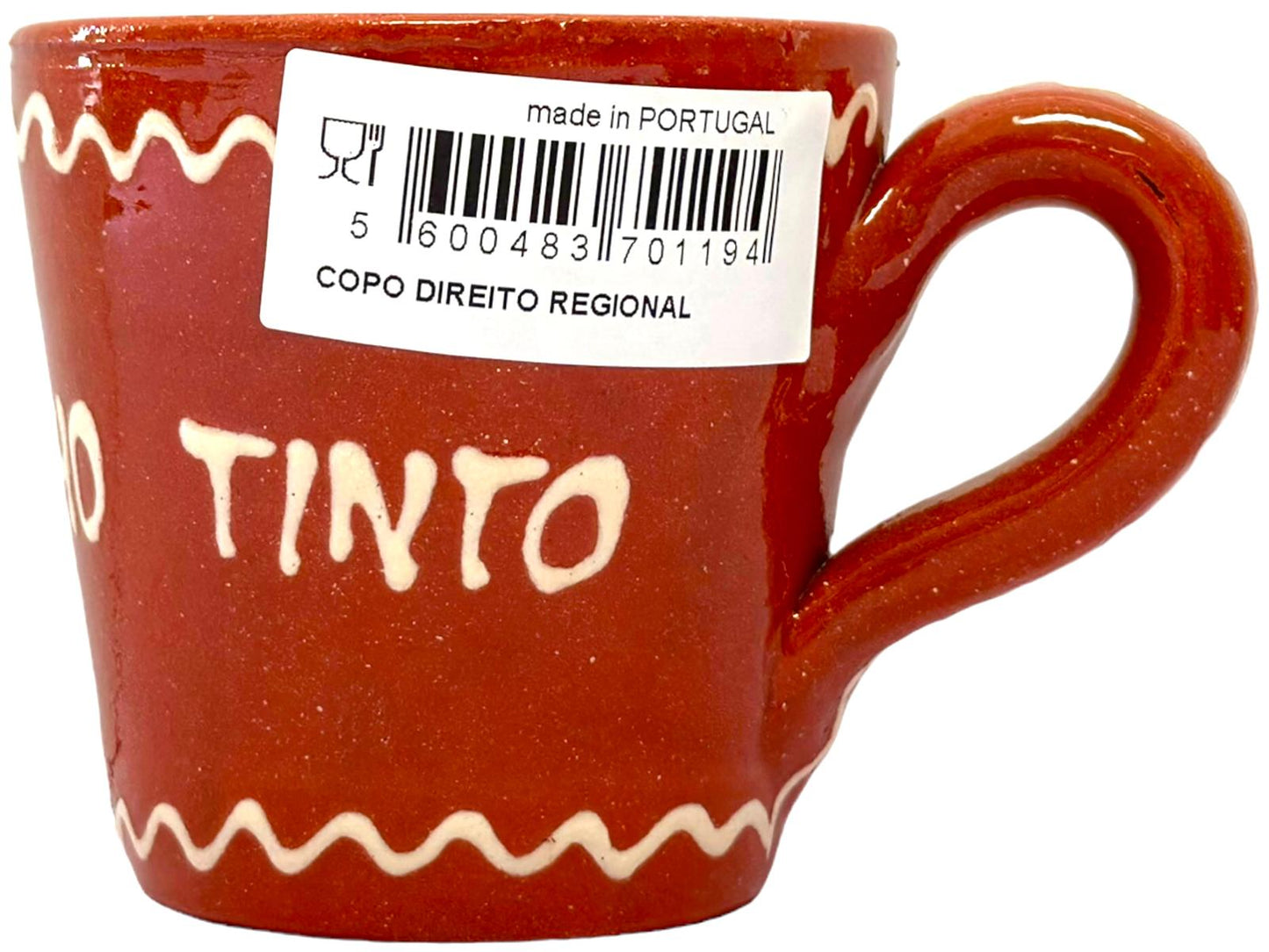 Edgar Picas Copo Direito Bebe Vinho Tinto Portuguese Terracotta Mug 8.5cm x 9cm