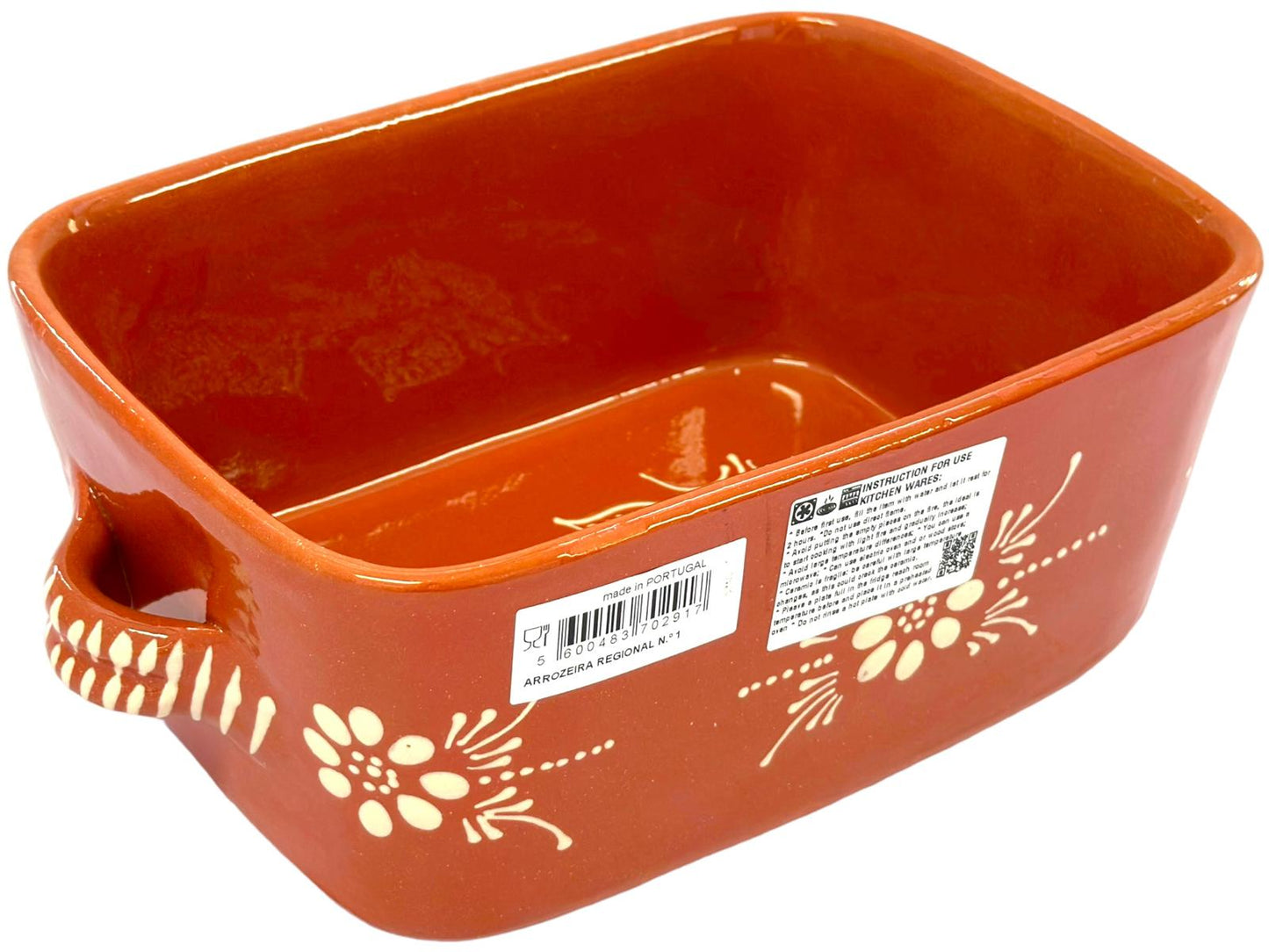 Edgar Picas Arrozeira Regional 1 Portuguese Terracotta Regional Rice Cooker 27cm x 19.5cm x 9cm