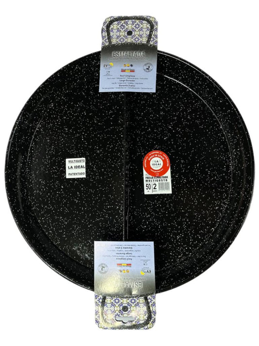 Garcima Paella Esmaltada Multigusto Spanish Spanish Sectioned Enamel Pan 50cm