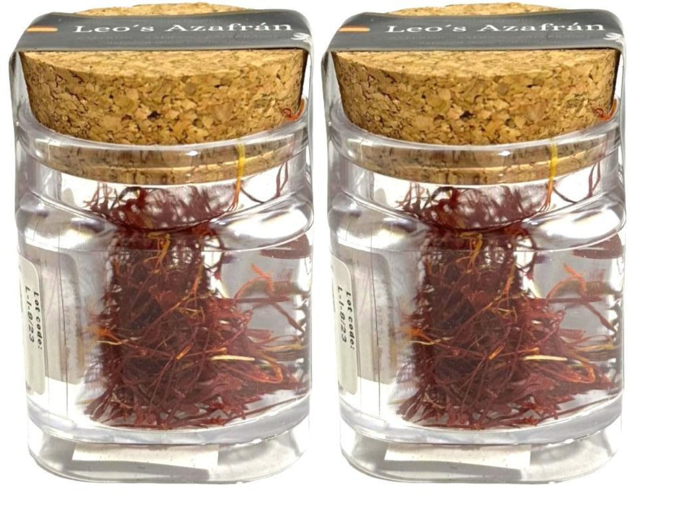 Leo's Spanish Saffron Plastic Jar Twin Pack 1g each- 2g total