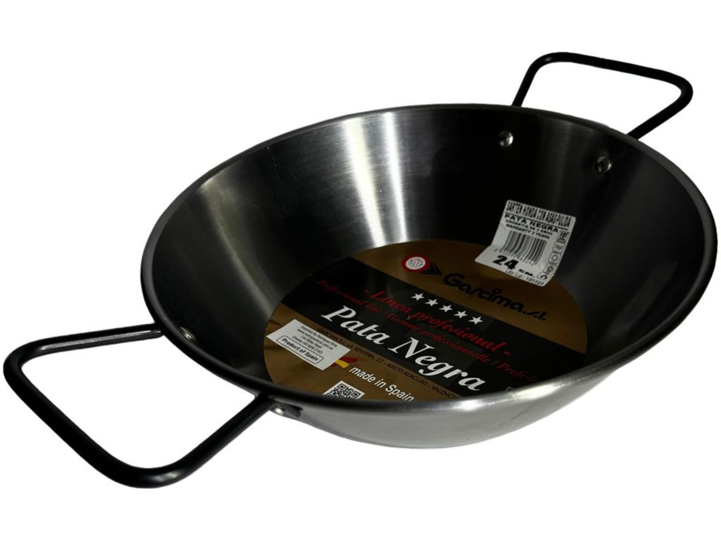Garcima Pata Negra Sarten Honda con Asas Pulida Spanish Frying Pan 24cm