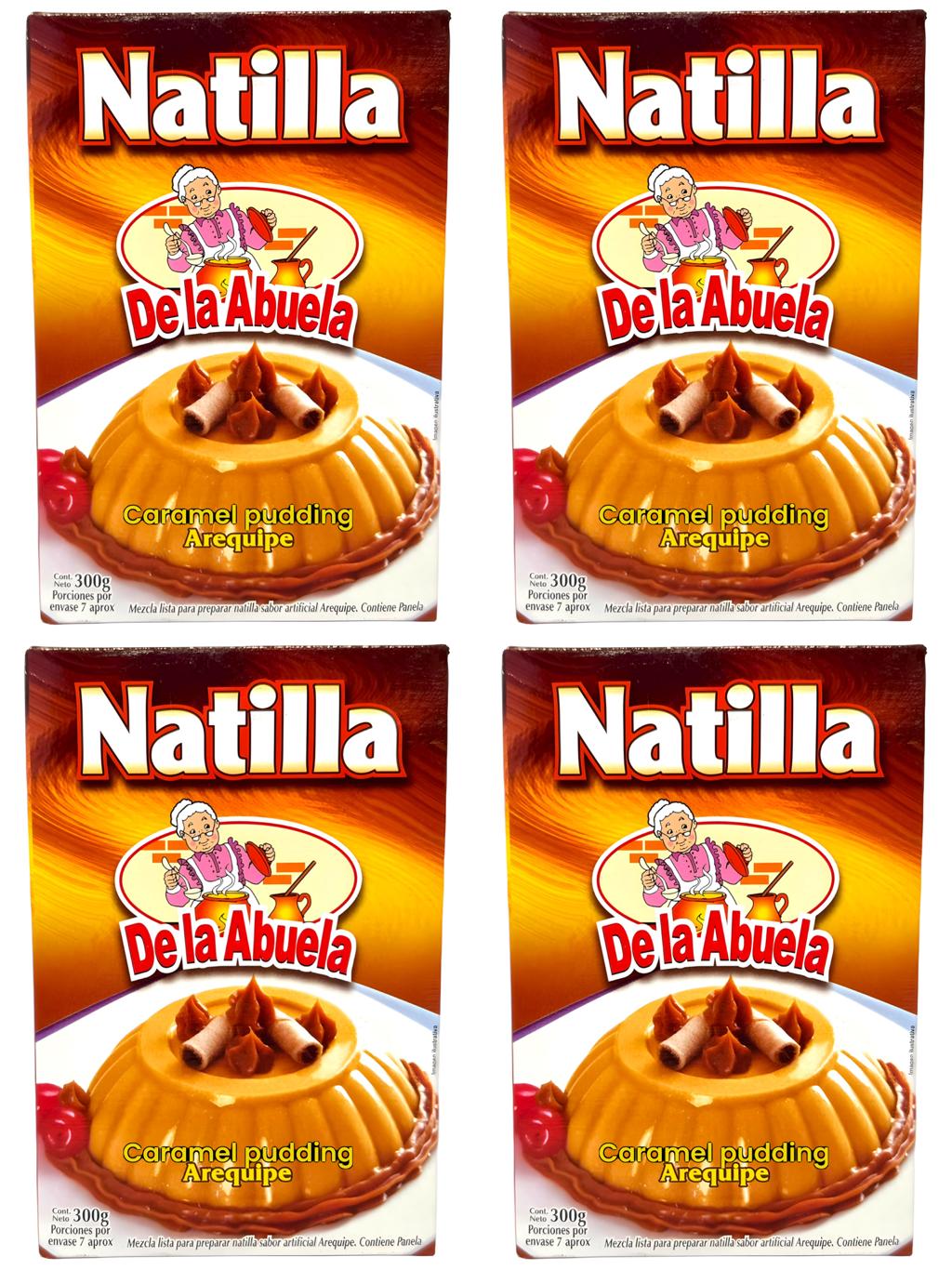 De la Abuela Natilla Arequipe Colombian Caramel Pudding 300g ea 4 Pack 1200g Total