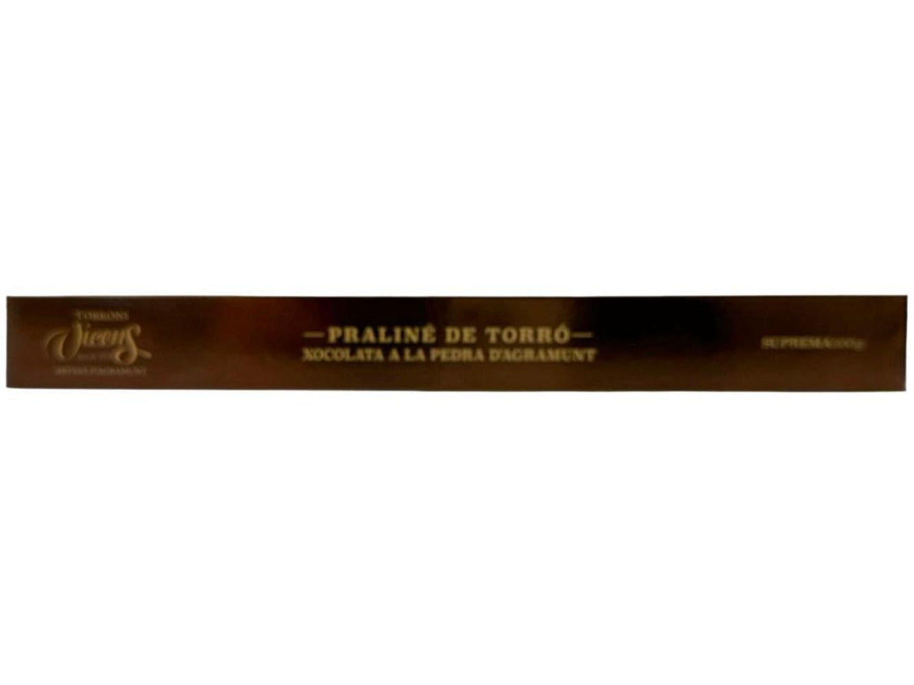 Vicens Praline De Turron Chocolate A La Piedra De Argamunt Spanish Nougat With Stone Ground Chocolate 300g (Best Before 01-10-2026)